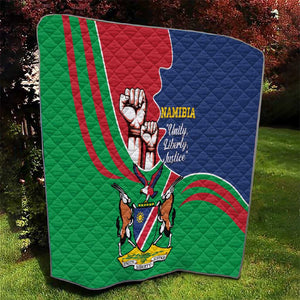 Namibia Independence Day Quilt Coat Of Arms Curve Style