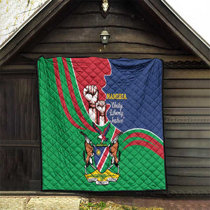 Namibia Independence Day Quilt Coat Of Arms Curve Style