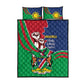 Namibia Independence Day Quilt Bed Set Coat Of Arms Curve Style