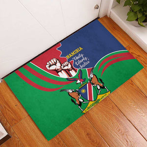 Namibia Independence Day Rubber Doormat Coat Of Arms Curve Style