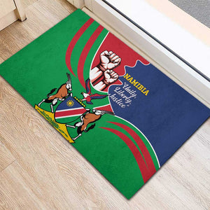 Namibia Independence Day Rubber Doormat Coat Of Arms Curve Style