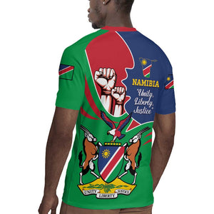 Namibia Independence Day Rugby Jersey Coat Of Arms Curve Style