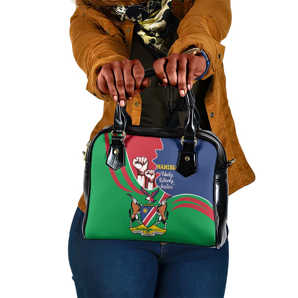 Namibia Independence Day Shoulder Handbag Coat Of Arms Curve Style