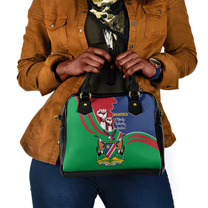 Namibia Independence Day Shoulder Handbag Coat Of Arms Curve Style