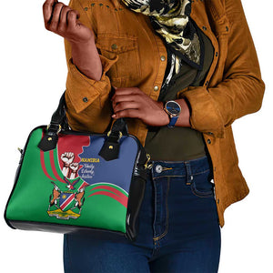 Namibia Independence Day Shoulder Handbag Coat Of Arms Curve Style