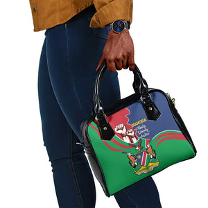 Namibia Independence Day Shoulder Handbag Coat Of Arms Curve Style