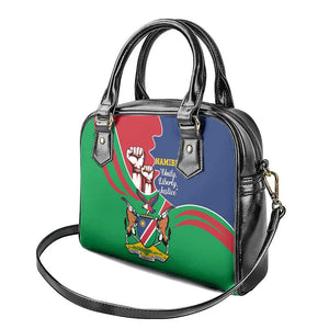 Namibia Independence Day Shoulder Handbag Coat Of Arms Curve Style