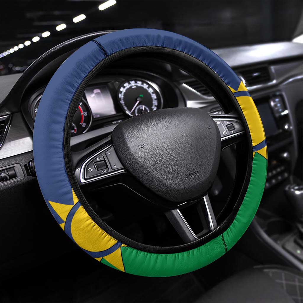 Namibia Independence Day Steering Wheel Cover Coat Of Arms Curve Style