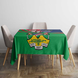 Namibia Independence Day Tablecloth Coat Of Arms Curve Style