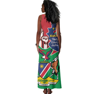 Namibia Independence Day Tank Maxi Dress Coat Of Arms Curve Style