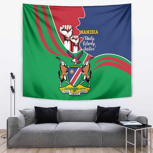 Namibia Independence Day Tapestry Coat Of Arms Curve Style