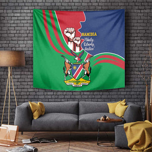 Namibia Independence Day Tapestry Coat Of Arms Curve Style