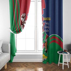 Namibia Independence Day Window Curtain Coat Of Arms Curve Style