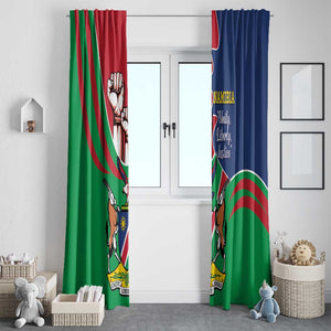 Namibia Independence Day Window Curtain Coat Of Arms Curve Style