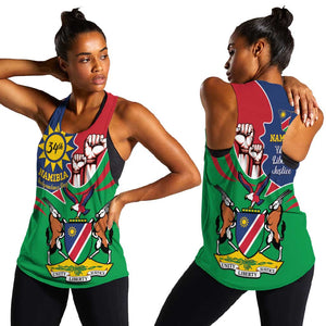 Namibia Independence Day Women Racerback Tank Coat Of Arms Curve Style