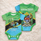 Personalized Tanzania Independence Day Baby Onesie Happy 65th Anniversary Grunge Flag