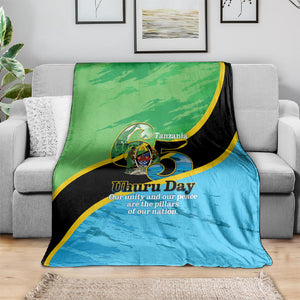 Tanzania Independence Day Blanket Happy 65th Anniversary Grunge Flag