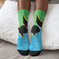 Personalized Tanzania Independence Day Crew Socks Happy 65th Anniversary Grunge Flag