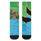 Personalized Tanzania Independence Day Crew Socks Happy 65th Anniversary Grunge Flag