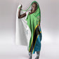 Tanzania Independence Day Hooded Blanket Happy 65th Anniversary Grunge Flag