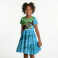 Personalized Tanzania Independence Day Kid Short Sleeve Dress Happy 65th Anniversary Grunge Flag