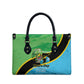 Tanzania Independence Day Leather Bag Happy 65th Anniversary Grunge Flag
