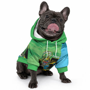 Personalized Tanzania Independence Day Pet Hoodie Happy 65th Anniversary Grunge Flag