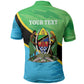 Personalized Tanzania Independence Day Polo Shirt Happy 65th Anniversary Grunge Flag