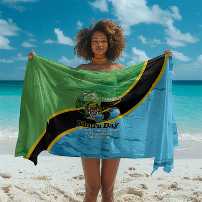 Tanzania Independence Day Sarong Happy 65th Anniversary Grunge Flag