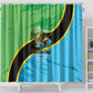 Tanzania Independence Day Shower Curtain Happy 65th Anniversary Grunge Flag