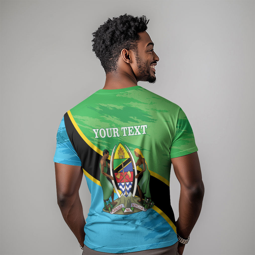 Personalized Tanzania Independence Day T shirt Happy 65th Anniversary Grunge Flag