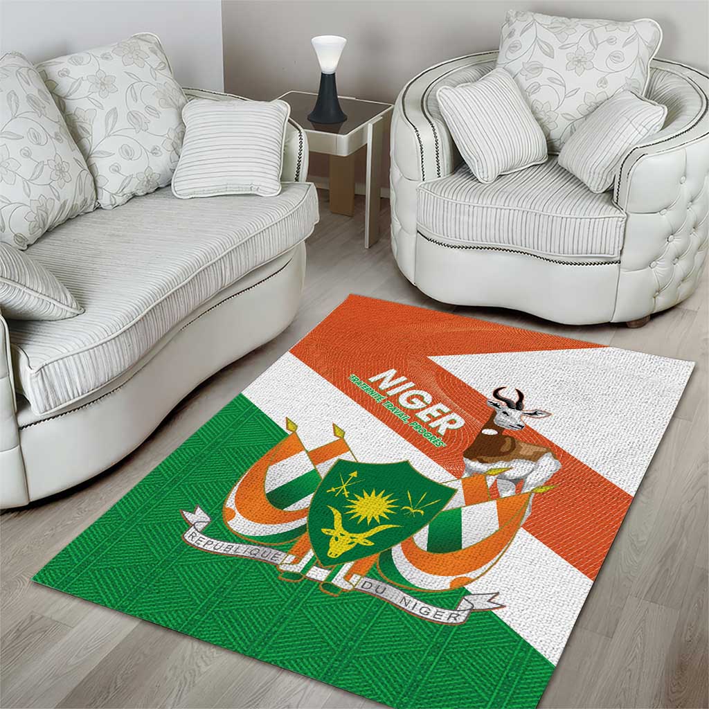 Afro Niger Area Rug Dama Gazelle African Pattern - Republic Day