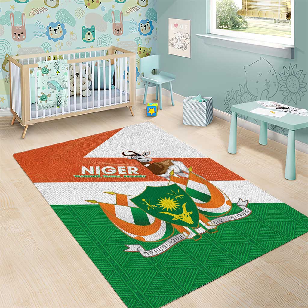 Afro Niger Area Rug Dama Gazelle African Pattern - Republic Day
