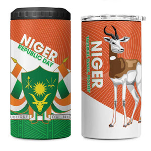 Afro Niger 4 in 1 Can Cooler Tumbler Dama Gazelle African Pattern - Republic Day