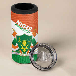 Afro Niger 4 in 1 Can Cooler Tumbler Dama Gazelle African Pattern - Republic Day