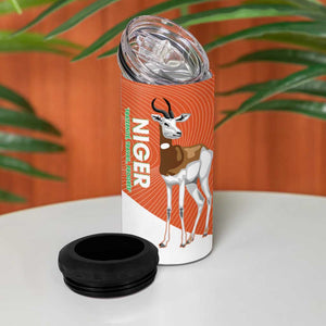 Afro Niger 4 in 1 Can Cooler Tumbler Dama Gazelle African Pattern - Republic Day