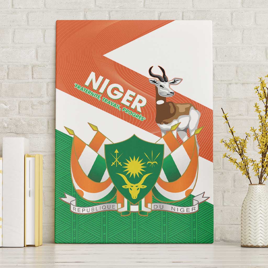 Afro Niger Canvas Wall Art Dama Gazelle African Pattern - Republic Day