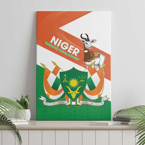 Afro Niger Canvas Wall Art Dama Gazelle African Pattern - Republic Day