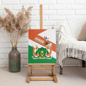 Afro Niger Canvas Wall Art Dama Gazelle African Pattern - Republic Day