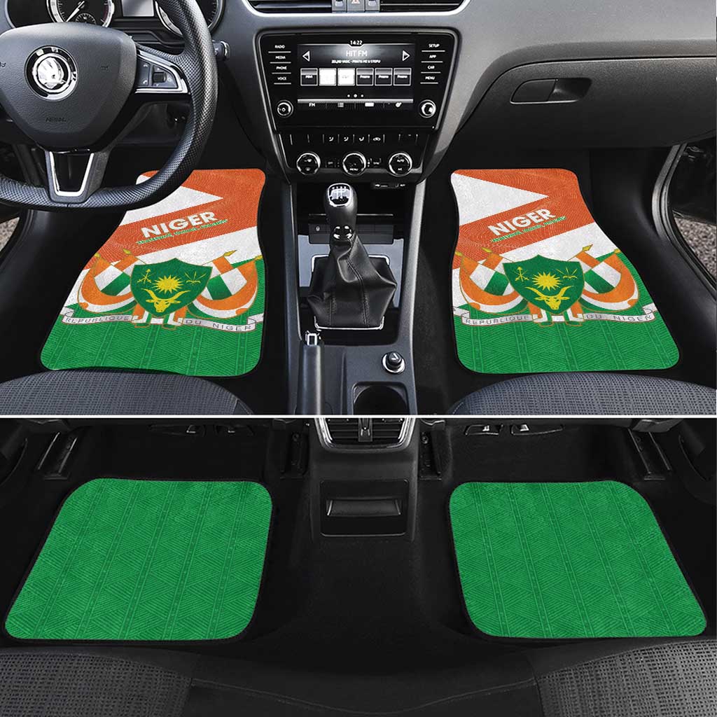 Afro Niger Car Mats Dama Gazelle African Pattern - Republic Day