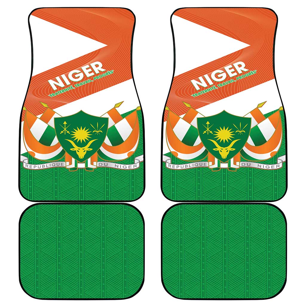 Afro Niger Car Mats Dama Gazelle African Pattern - Republic Day