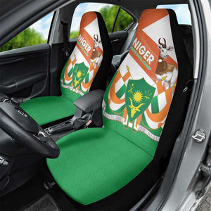 Afro Niger Car Seat Cover Dama Gazelle African Pattern - Republic Day