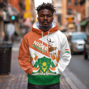 Afro Niger Hoodie Dama Gazelle African Pattern - Republic Day