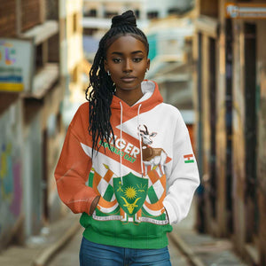 Afro Niger Hoodie Dama Gazelle African Pattern - Republic Day