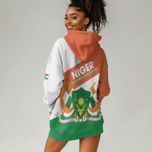 Afro Niger Hoodie Dress Dama Gazelle African Pattern - Republic Day