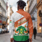 Afro Niger Long Sleeve Button Shirt Dama Gazelle African Pattern - Republic Day