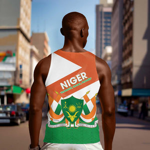 Afro Niger Men Tank Top Dama Gazelle African Pattern - Republic Day