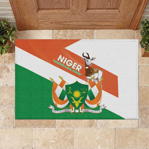 Afro Niger Rubber Doormat Dama Gazelle African Pattern - Republic Day