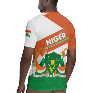 Afro Niger Rugby Jersey Dama Gazelle African Pattern - Republic Day