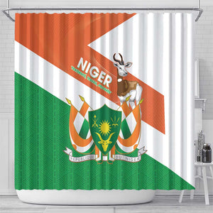 Afro Niger Shower Curtain Dama Gazelle African Pattern - Republic Day